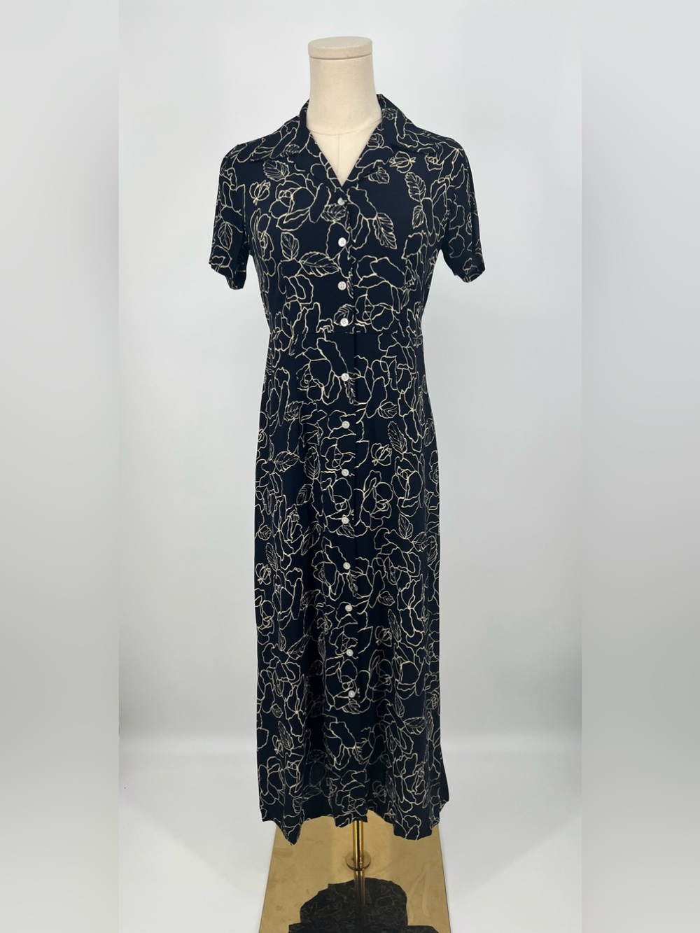 Vintage Eddie Bauer floral Midi Dress | XSP NWT - Picture 3 of 10